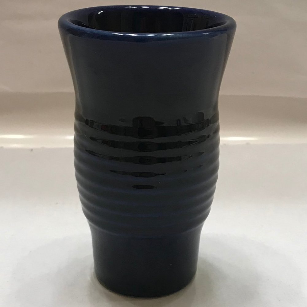 Small cobalt blue Italian ceramic vase